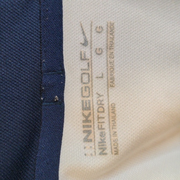 NIKE GOLF DRY FIT NAVY BLUE POLO - Picture 6 of 9
